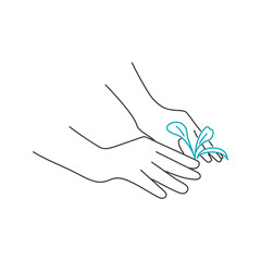 Growing plants. Plant seedling.