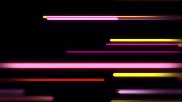 Multi Colored Lines Moving Horizontally In Endless Loop