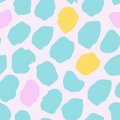 Fototapeta na wymiar Bold polka dot seamless pattern. Big hand drawn dots, blobs, spots, blots, circles texture background