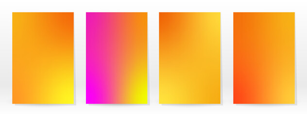 Naklejka premium Minimal Poster. Pastel Soft. Rainbow Gradient Set.