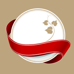 Vector frame of flowers. Vintage floral elements Isolated botanical illustration for a postcard.