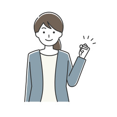 ガッツポーズの女性 ビジネスウーマン