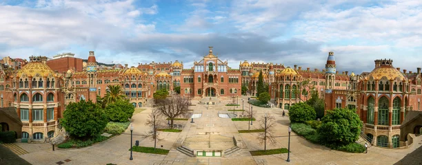 Fotobehang Hospital de la Santa Creu i Sant Pau complex, the world's largest Art Nouveau Site in Barcelona, Spain  © mitzo_bs