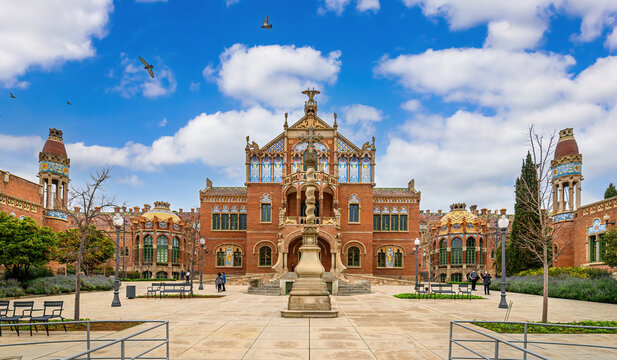 Hospital de la Santa Creu i Sant Pau complex, the world's largest Art Nouveau Site in Barcelona, Spain	