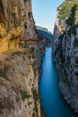 Fototapeta premium Summer landscape in Congost De Montrebei, Montsec, Spain