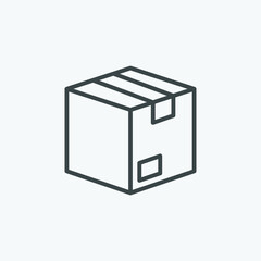 Package vector icon. Isolated box icon vector design. Designed for web and app design interfaces.