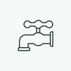 Water tap vector icon. Isolated construction icon vector design. Designed for web and app design interfaces.