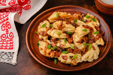 Dumplings, filled with mashed potatoes.