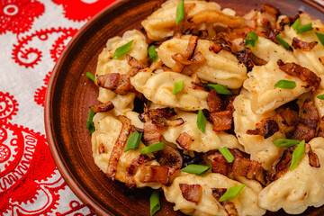 Dumplings, filled with mashed potatoes.