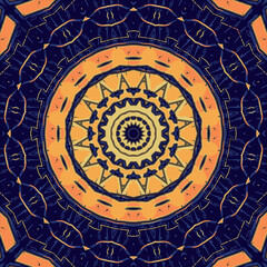 Geometric abstract colorful kaleidoscope pattern with gradient. Vintage beautiful decorative background. Mandala Design Element. Round ornament decoration, abstraction psychedelic