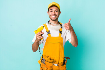 young adult man. handyman or repairman concept