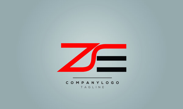  Alphabet letters Initials logo ZE