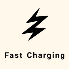Symbol of fast charging every phone has. 