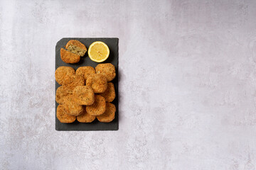 Trout fishcakes in a pile