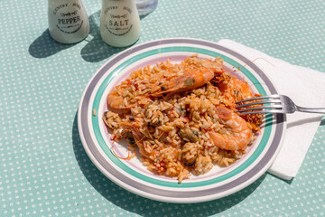 Pilaf from seafood (Greek cuisine)