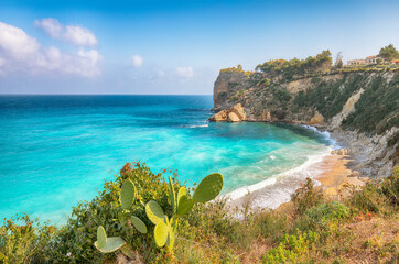 Amazing seascape of Guidaloca Beach near Castellammare del Golfo.