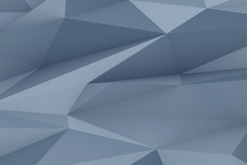 Abstract stylish grey polygon background. Flat creative mosaic art 3d rendering