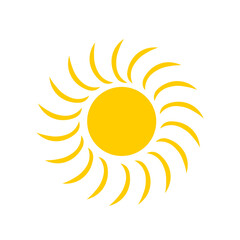 illustration abstract sun with rays