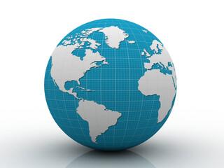 3d rendering abstract world concept
