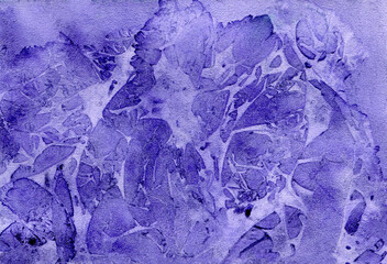 Purple watercolor texture. Background texture for product design. Watercolor splashes, beautiful lilac spots. Creative paint prints.