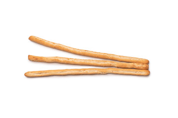 Bread sticks isolated on white background.