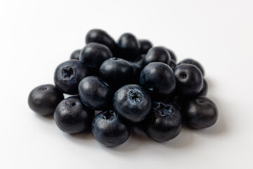 blueberries on a white background