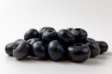 blueberries on a white background