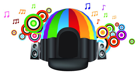 Disco dome inflatable bouncy castle