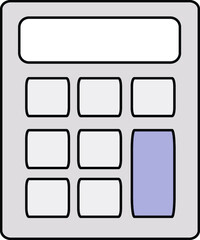set of buttons and calculator