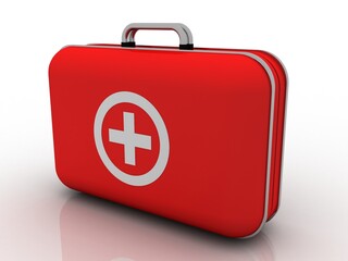3d rendering First aid kit