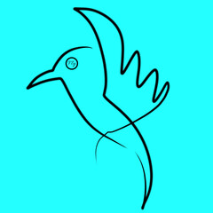 illustration of a bird that says fly high. 
