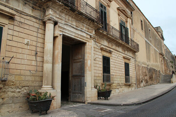 palace (?) in noto in sicily (italy)