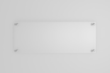 Sign mockup on white background