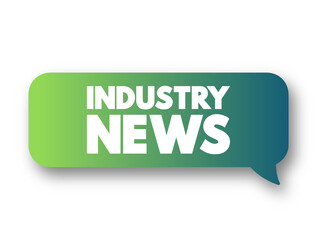 Industry News text message bubble, concept background
