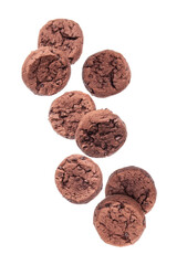 Falling chocolate cookie