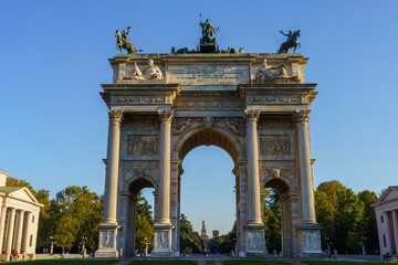 Fototapeta na wymiar Milan, Italy: Arco della Pace