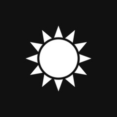 Sun icon on grey background