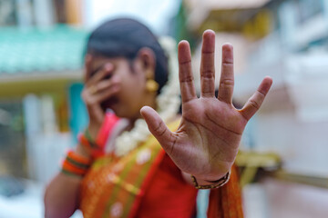 Indian women stop harassment 