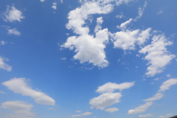 Beautiful blue sky and white clouds in summer, North China