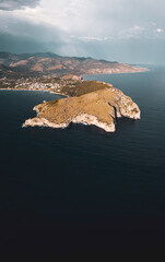Aerial view of Capo di Palinuro in Cilento, Campania, Italy