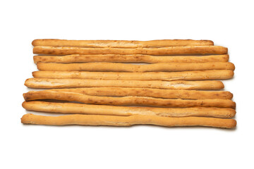 Bread sticks isolated on white background.