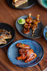 Spicy sticky chicken robata bbq
