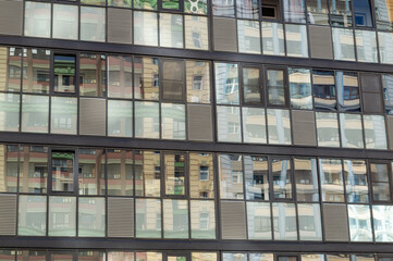 background with multi-storey residential building