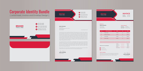 Modern business stationery and brand identity template design