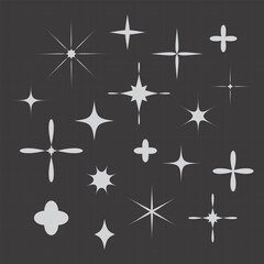 decoration drawn light cross and starburst