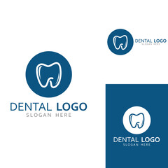 Dental logo, logo for dental health, and logo for dental care. Using a template illustration vector design concept