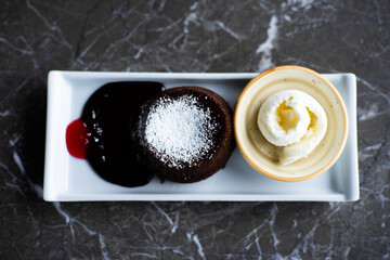 chocolate cake on a plate
