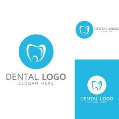 Dental logo, logo for dental health, and logo for dental care. Using a template illustration vector design concept