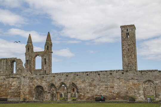 Famous St Andrew's Cathedral on a cloudy day in the UK