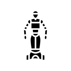 artificial robot glyph icon vector. artificial robot sign. isolated contour symbol black illustration